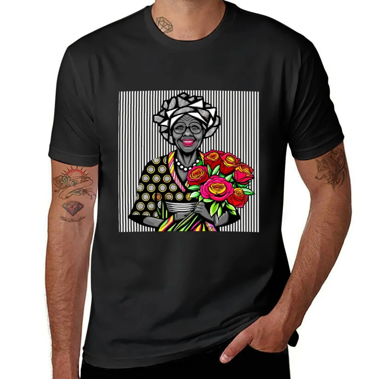 .The Smile Faces of Africa: Depicting Traditional Attire T-Shirt vintage clothes Short sleeve tee mens graphic t-shirts