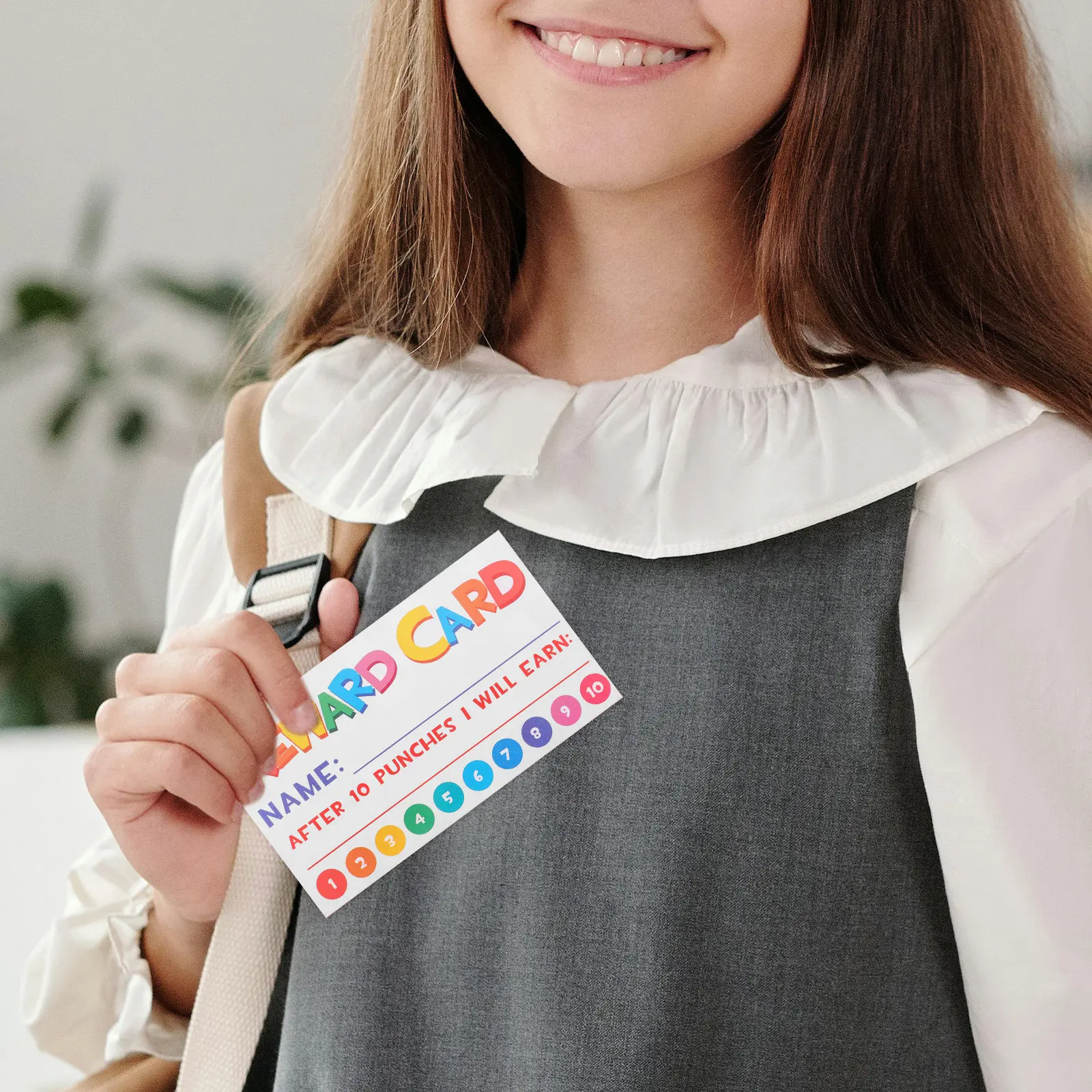 

300Pcs Cartoon Punch Cards Reward Cards Incentive Motivational Teaching Tools Encouragement Classroom School Reward Card