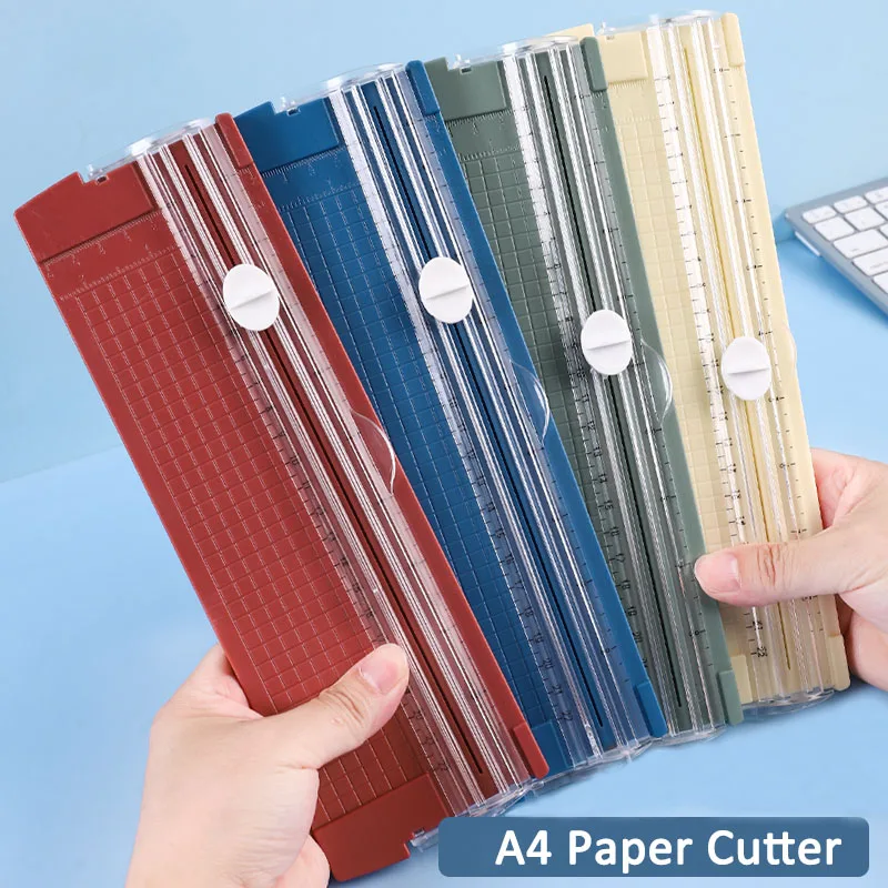 1PC Portable Multi-functional Bidirectional Paper Cutter Precision Cutting Tool for School And Office Supplies