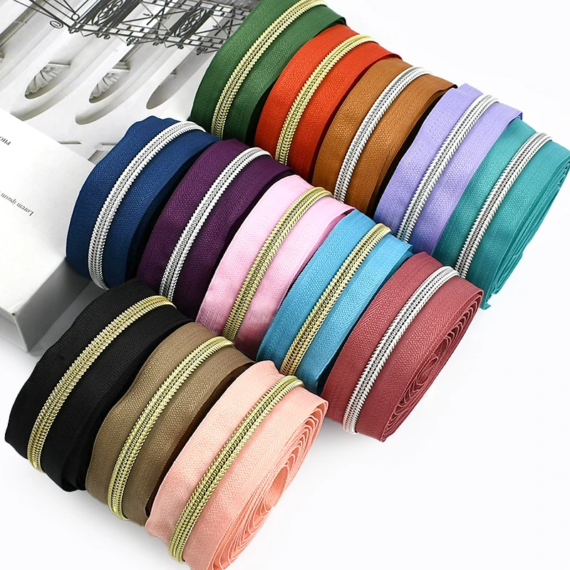 2/5/10/20M 5 # Nylon-Reißverschlussbänder Meterware zum Nähen von Kleidung, Dekoration, Taschen, Reißverschluss, durchgehende Rolle, Kunststoff-Reißverschluss, DIY-Zubehör – Detail 7