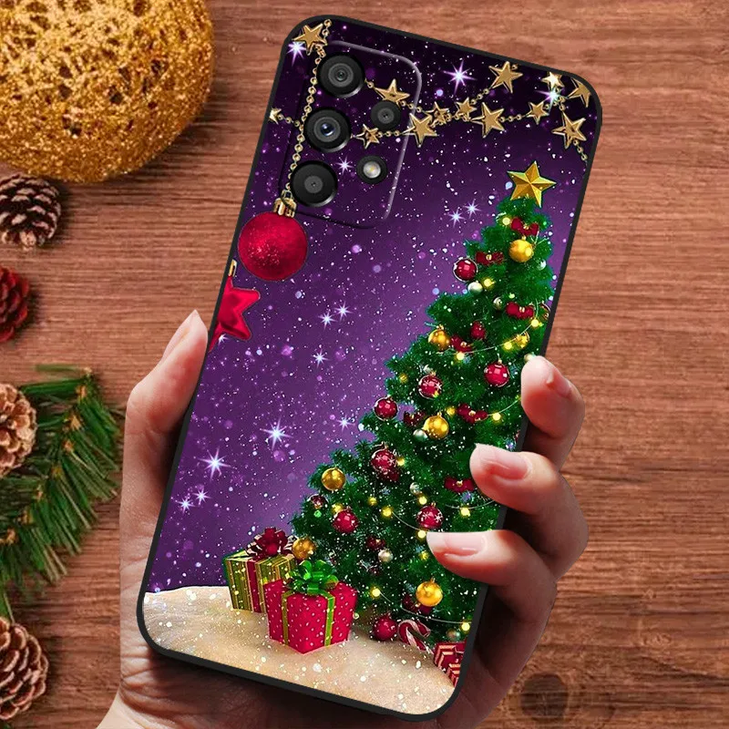 Cover dipinta di natale per Samsung Galaxy A53 A33 A73 A52s 5G custodia morbida in Silicone Fundas per Galaxy A52 A54 A34 A24 A14 5G Cover