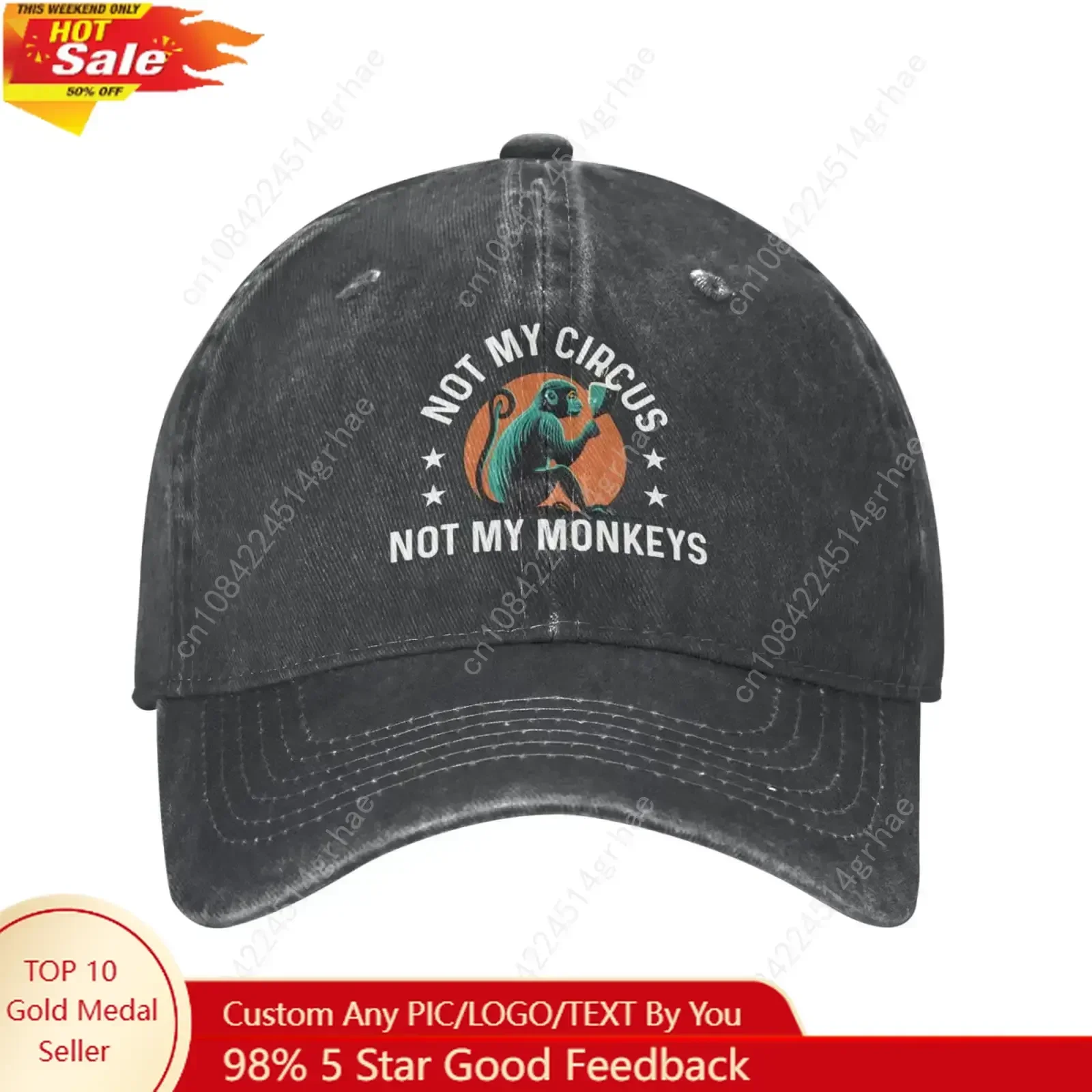 

Not My Circus Not My Monkeys Hat Women Baseball Hat with Design Cap Men's For Cap