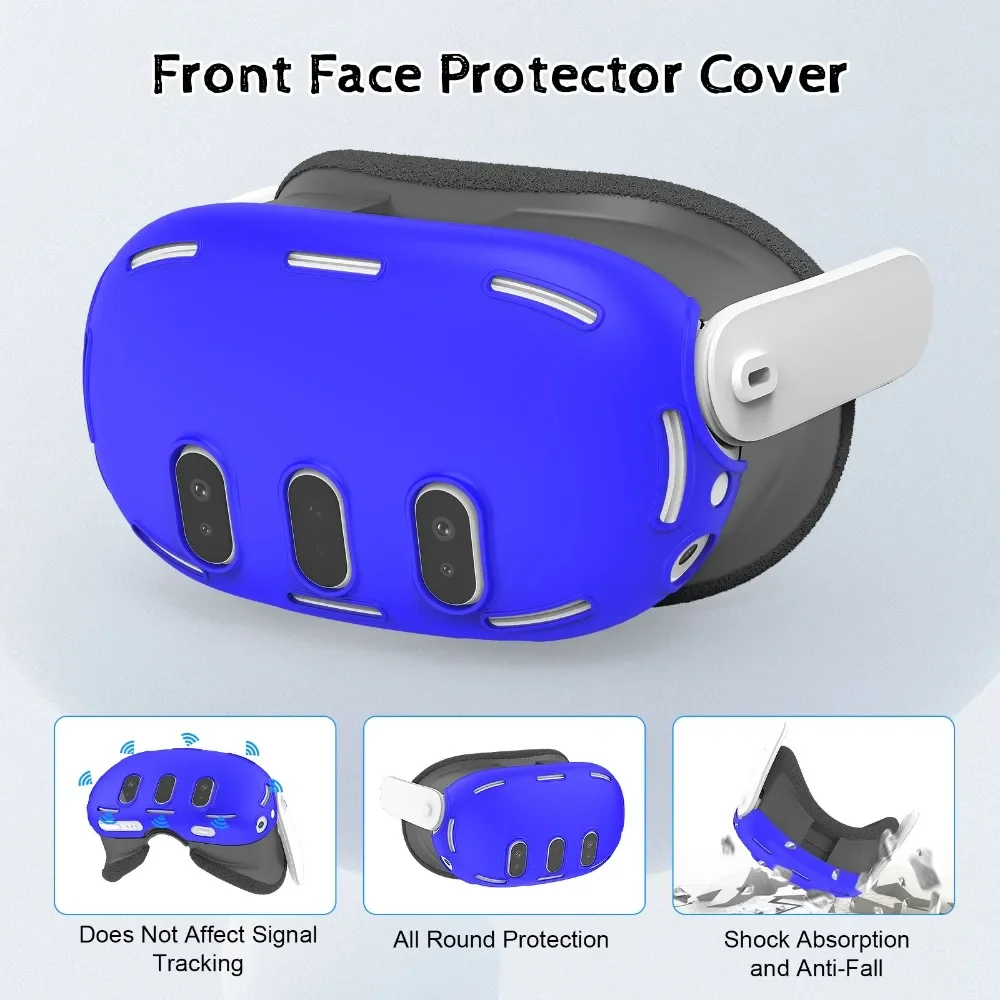 For Meta Quest 3 VR 5-piece Protective Case for Quest 3 Game Controller Silicone Host Anti Drop VR Accessory Protective Case