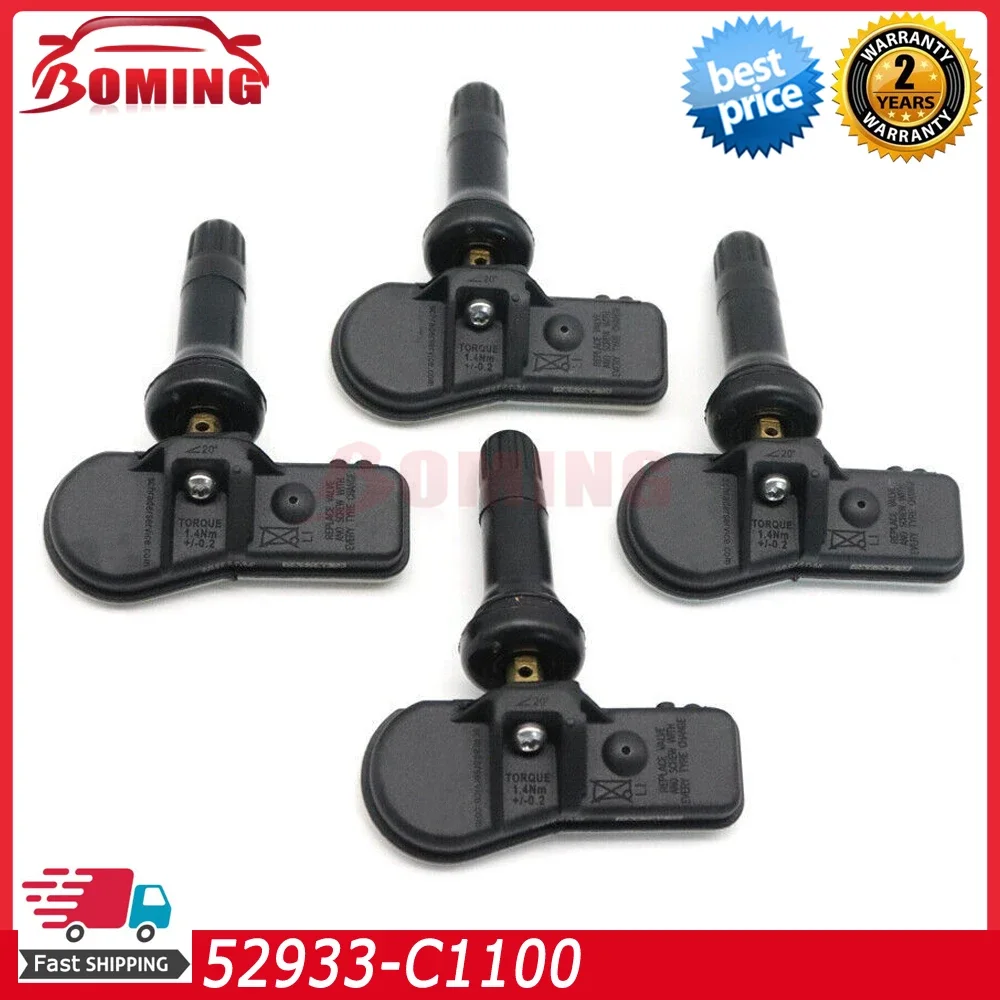 TPMS Tire Pressure Monitor Sensor 52933-C1100 For Hyundai Creta IX25 I20 Tucson I40 IX35 Sonata 2014-2018 52933C1100 433MHz