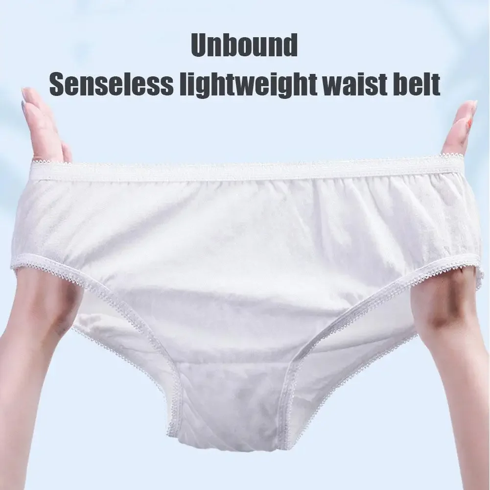 5Pcs Women\'s Disposable Pure Cotton Underwear Travel Panties Sterile Independent Packaging Wash free Underwear