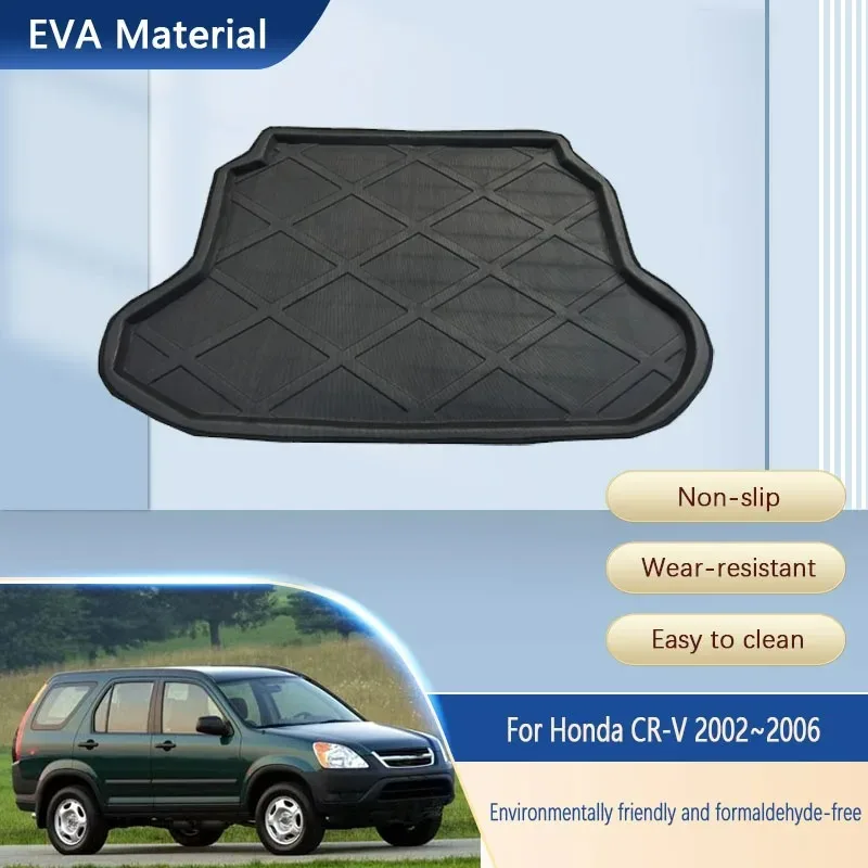 Car Trunk Protection Pad For Honda CRV MK2 RD4 RD9 2002~2006 Anti-wear Watertight Mat Cargo Area Cover Boot Rug Auto Accessories