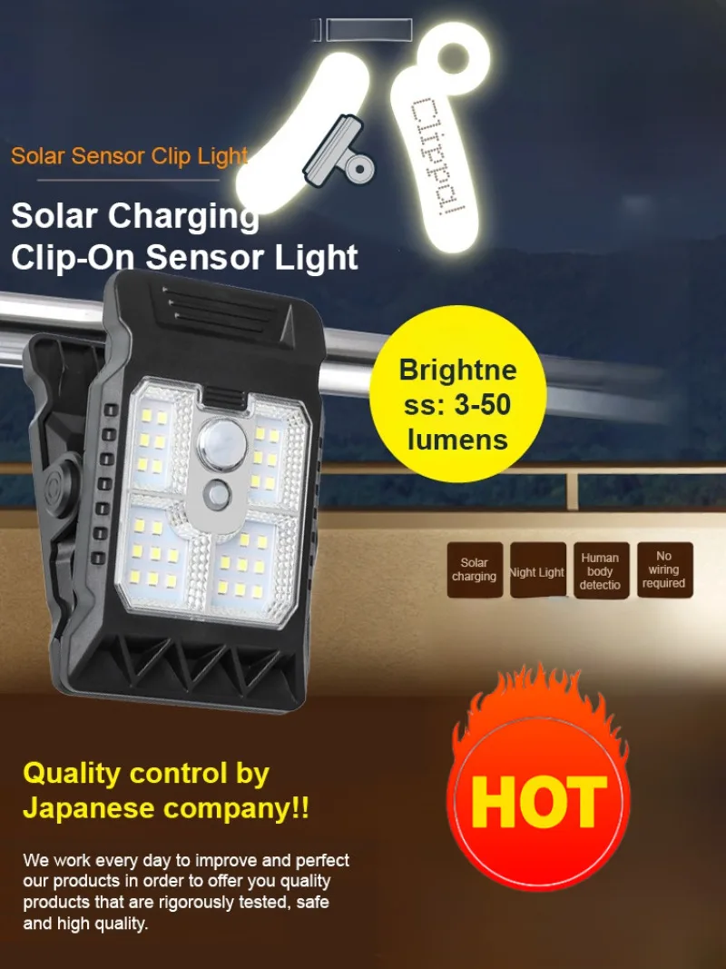 

Sensor Outdoor Lighting Street Light Clip Solar Wall Light Human Body Sensor Outdoor Garden Night Automatic Solar Light Mini Wal