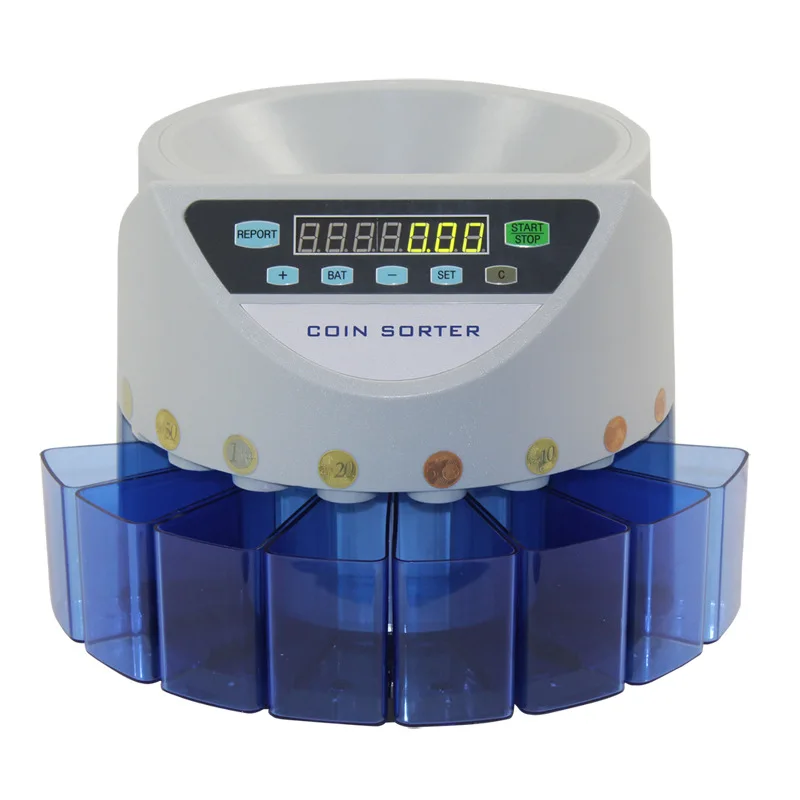 220V Mixed Coin Value Sorter Euro Peso Singapore Dollar ringgit British Pound Japanese Yen Coin Counter Coins Counting Machine