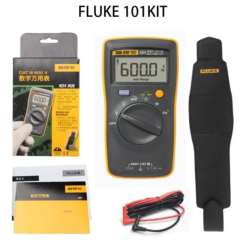 Fluke 101 Digital Multimeter 6000 count Professional Digital Multi Meter Voltmeter Auto Range Electrical Tester Polymeter