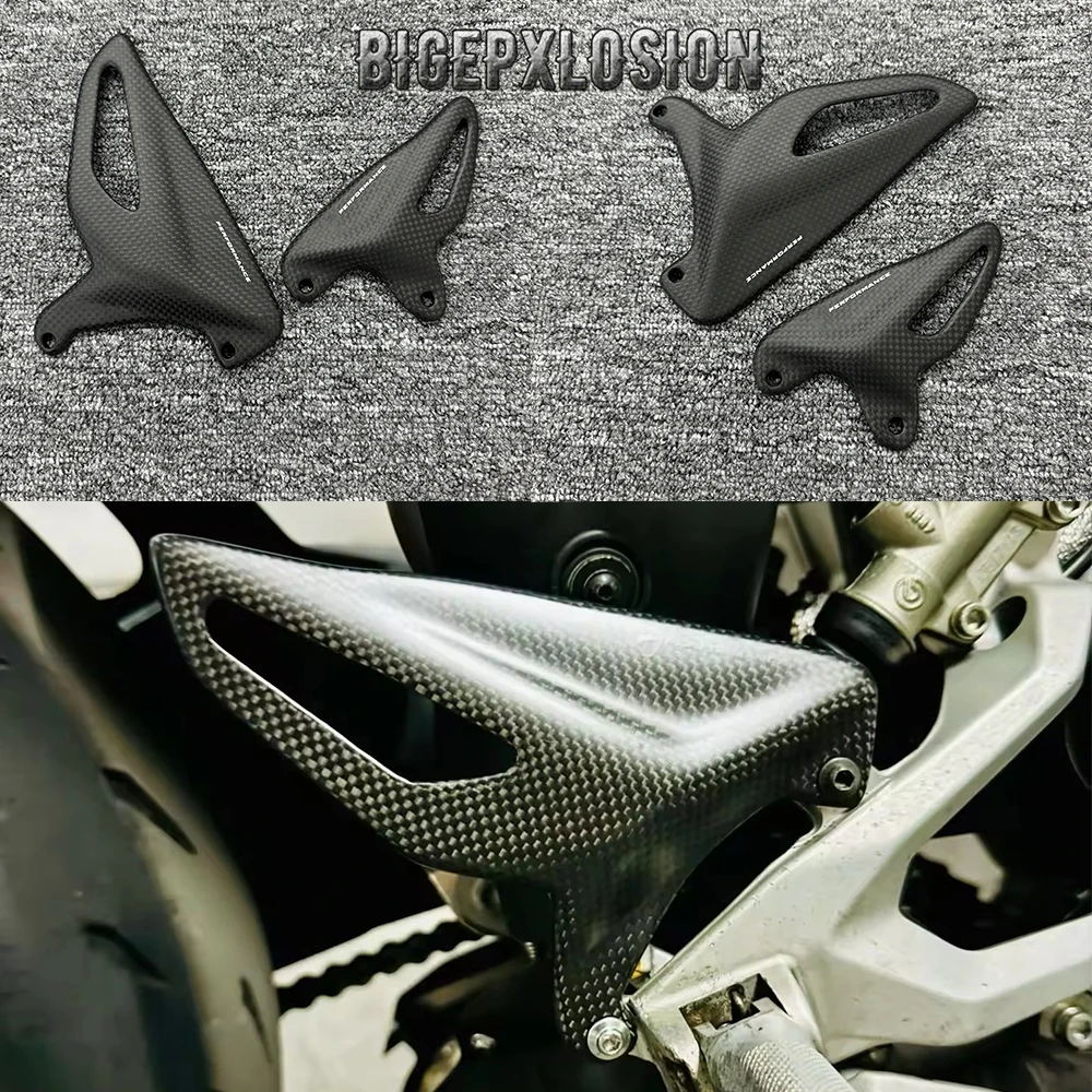 

V4 Carbon Fiber Motorcycle Heel Guard Protector Foot Wing Rearset For DUCATI PANIGALE V4 S/R & Streetfighter V4 V4S V2 2018-2024