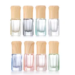 Set 8X 3ML 6ML Glass Octagon Roll On Bottle Essential Oils Roller Ball Vials for Perfume Aromatherapy Refillable Travel Perfume
