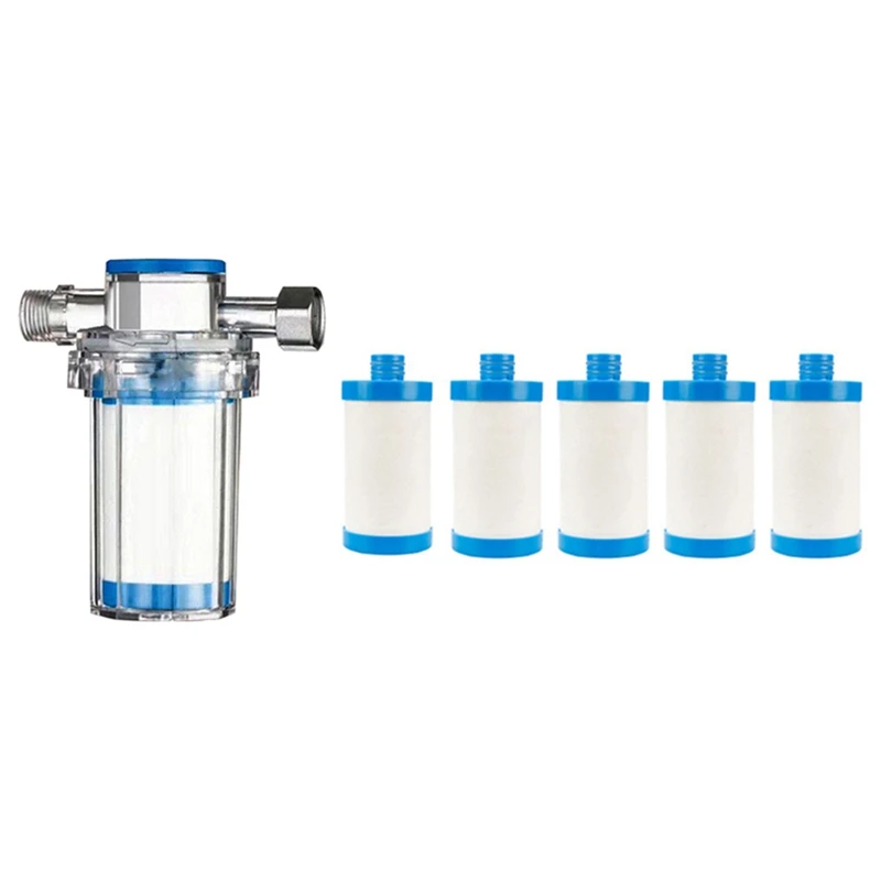 Washing Machine Water Heater Shower Shower Water Filter Front Tap Water Purifier Filter Easy To Use Blue&White