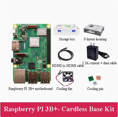 

Raspberry PI 3B+ development board cardless base kit