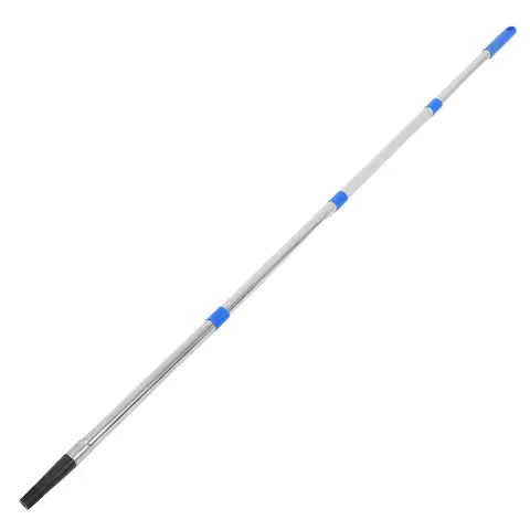 1Set Four-Section Stainless Steel Paint Roller Extension Rod Adjustable Extendable Pole for Painting Walls Ceilings Cleaning