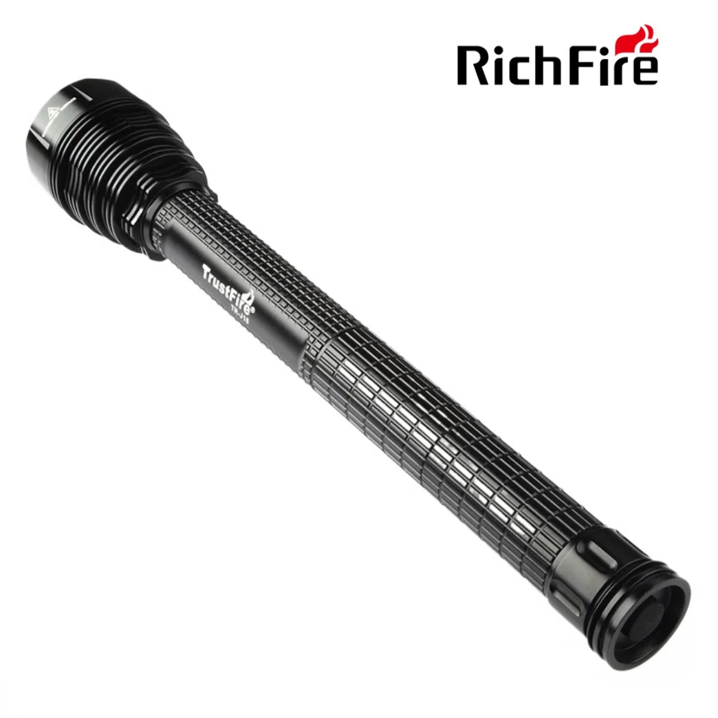 RichFire TR-J18 Powerful Tactical Flashlight 8000LM 5 Modes LED Torch with Extension Tube Powered by 26650 Battery