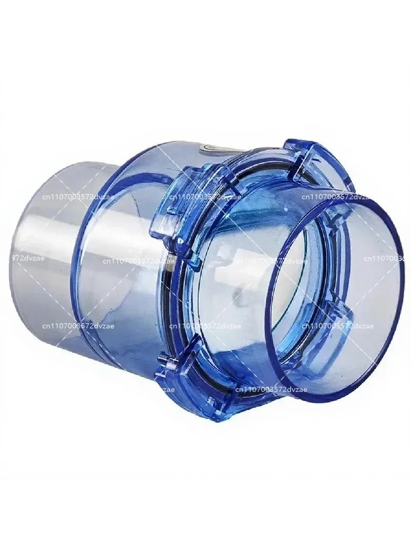 50mm UPVC Transparent Check Valve Drain Pipe Non-Return Flap Valve Combo Kit for Kitchen Sewer Odor Prevention