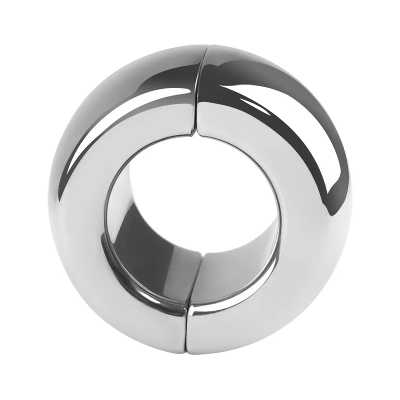 Stainless Steel Testicle Ball Stretcher Scrotum Penis Restraint Cock Ring Metal Locking Pendant Weight Sex Toys for Men Pleasure - view 4