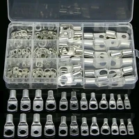 60/100/170 Uds SC agujero de perno desnudo terminales de Cable de cobre estañado Terminal de batería conector de terminales de Cable traje SC10-6 SC16-8 SC25-8