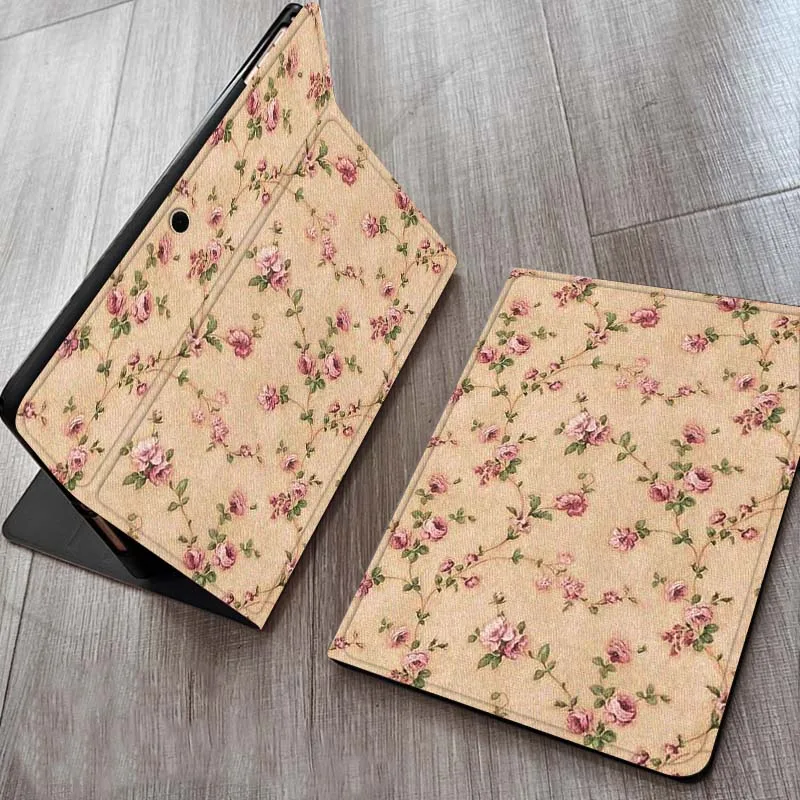 

Pink Floral Pattern Design Case For OPPO Realme Pad Air X 10.36 11 Inch Tablet