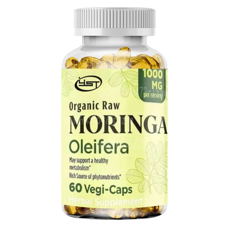 

Organic Moringa Capsules 1000mg Pure Moringa Leaf Supplement for Energy Immunity and Skin Health Support