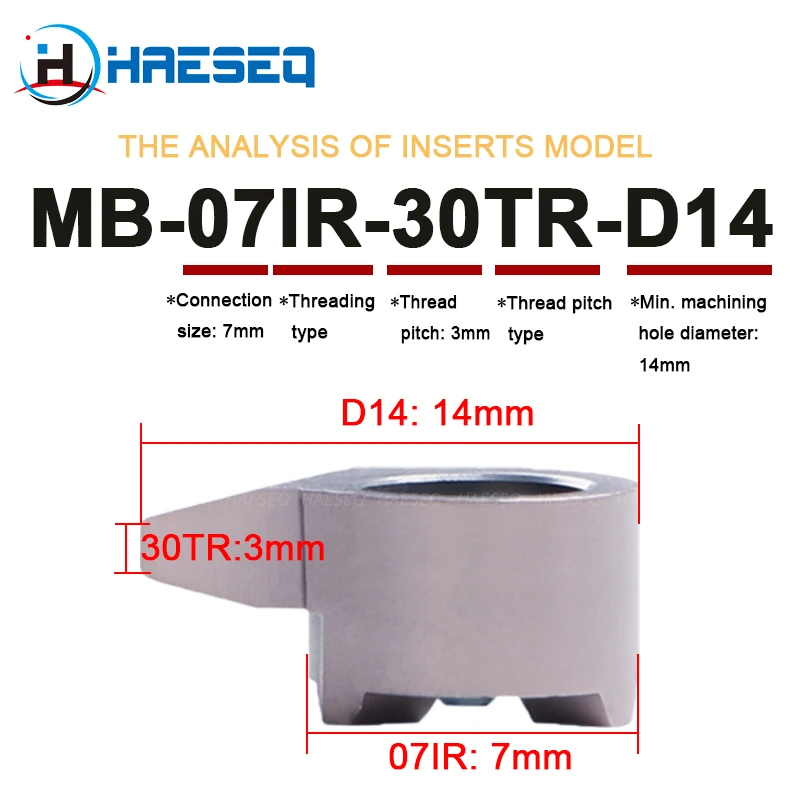 MB IR MB-IR CNC Lathe Internal Threading Tool MB-05IR MB-07IR MB-09IR Insertos Para Torno CNC Machine Threading Inserts