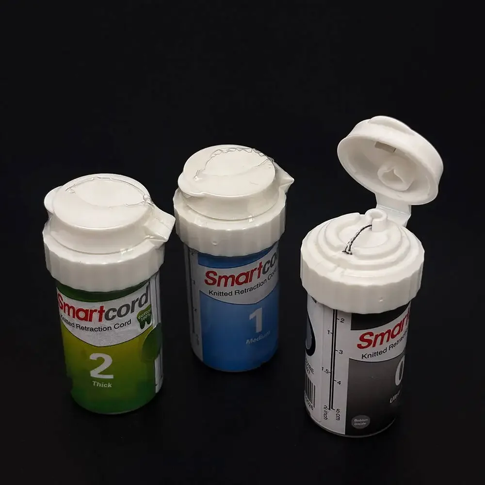 Dental Retraction Cord 5 Sizes Disposable Gingival Knitted Cotton Thread Floss for Crown Preparation