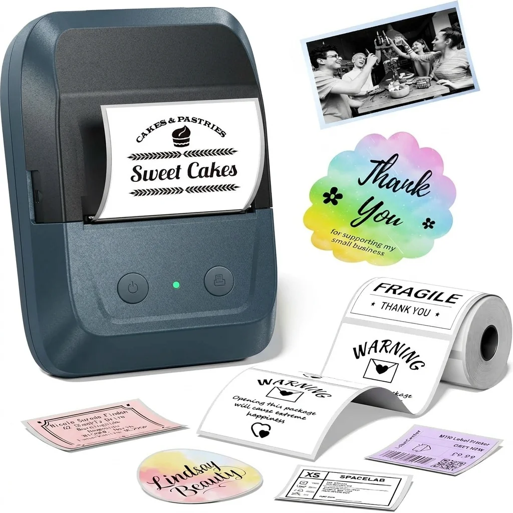 

Zodzi A42 Label Printer 50mm Thermal Label Maker for Barcode Address Labeling Mailing File Folder Labels for Phone & PC