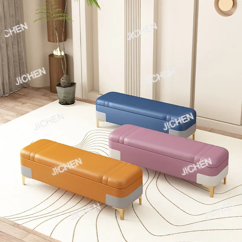 HS Schuhwechselhocker Haustür Schuhhocker Wohnzimmer Sofa Hocker Rechteckiges Schlafzimmer mit Stauraum