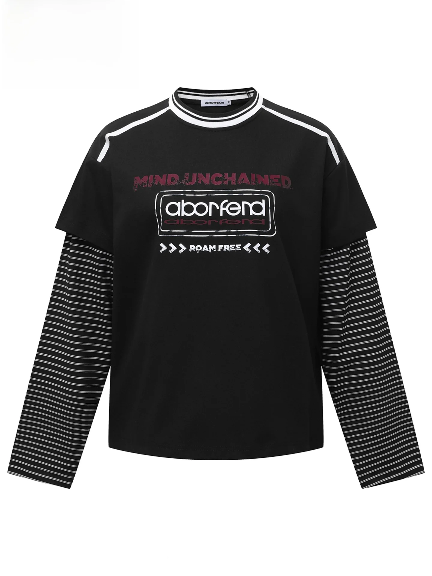 

Madn Rain American College Sle Long Sve футболка с буквенным принтом женский универсальный топ Ins повседневный свободный крой из смеси хлопка