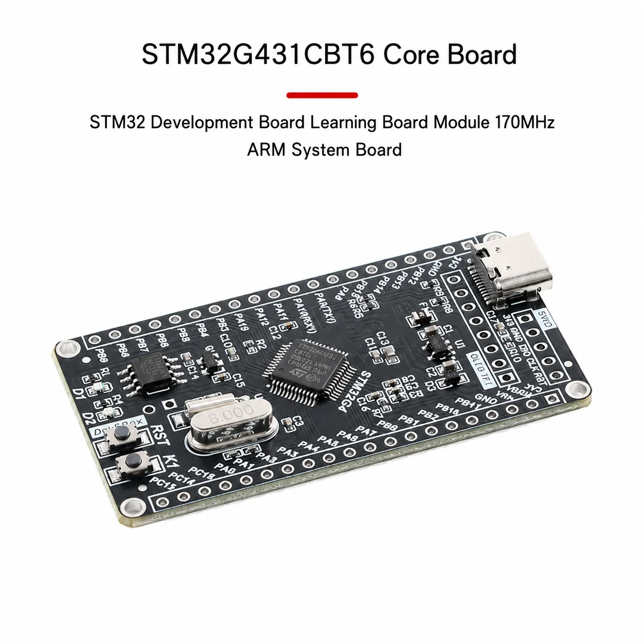 1pcs STM32G431CBT6 Core Board STM32 Development Board System Board Learning Board Module 170MHz Main Frequency