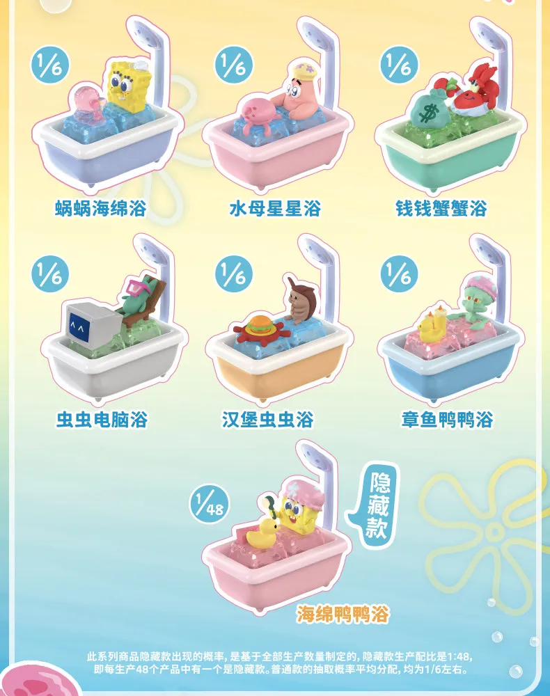 

SpongeBob Bikini Bottom Bubble Bath Series 3D Keycap Blind Box Keyboard Accessories Decoration