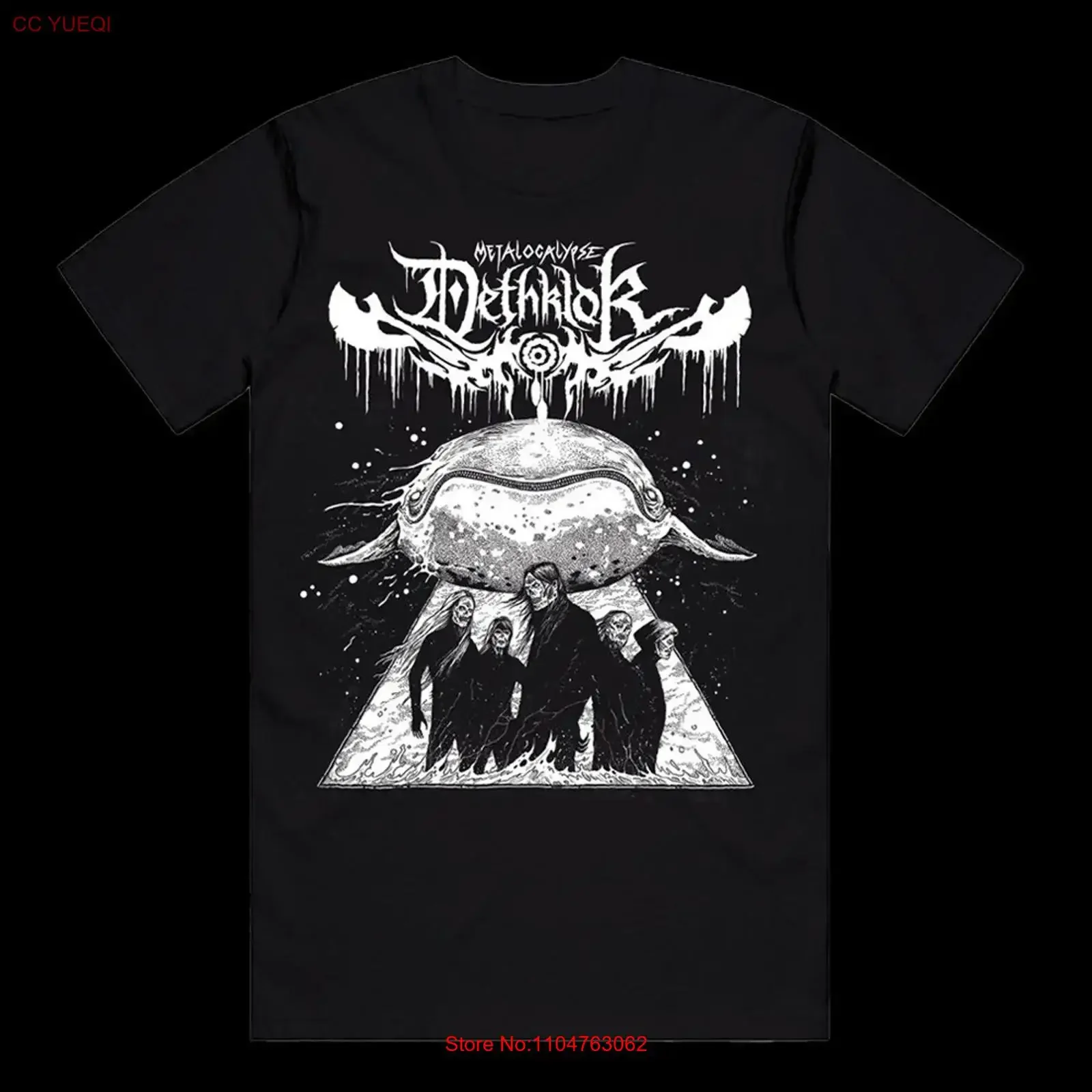 Dethklok Band Black Color T Shirt  SG705 vintage Washed Casual Comfortable Breathable streetwear Slightly Stylish Versatile