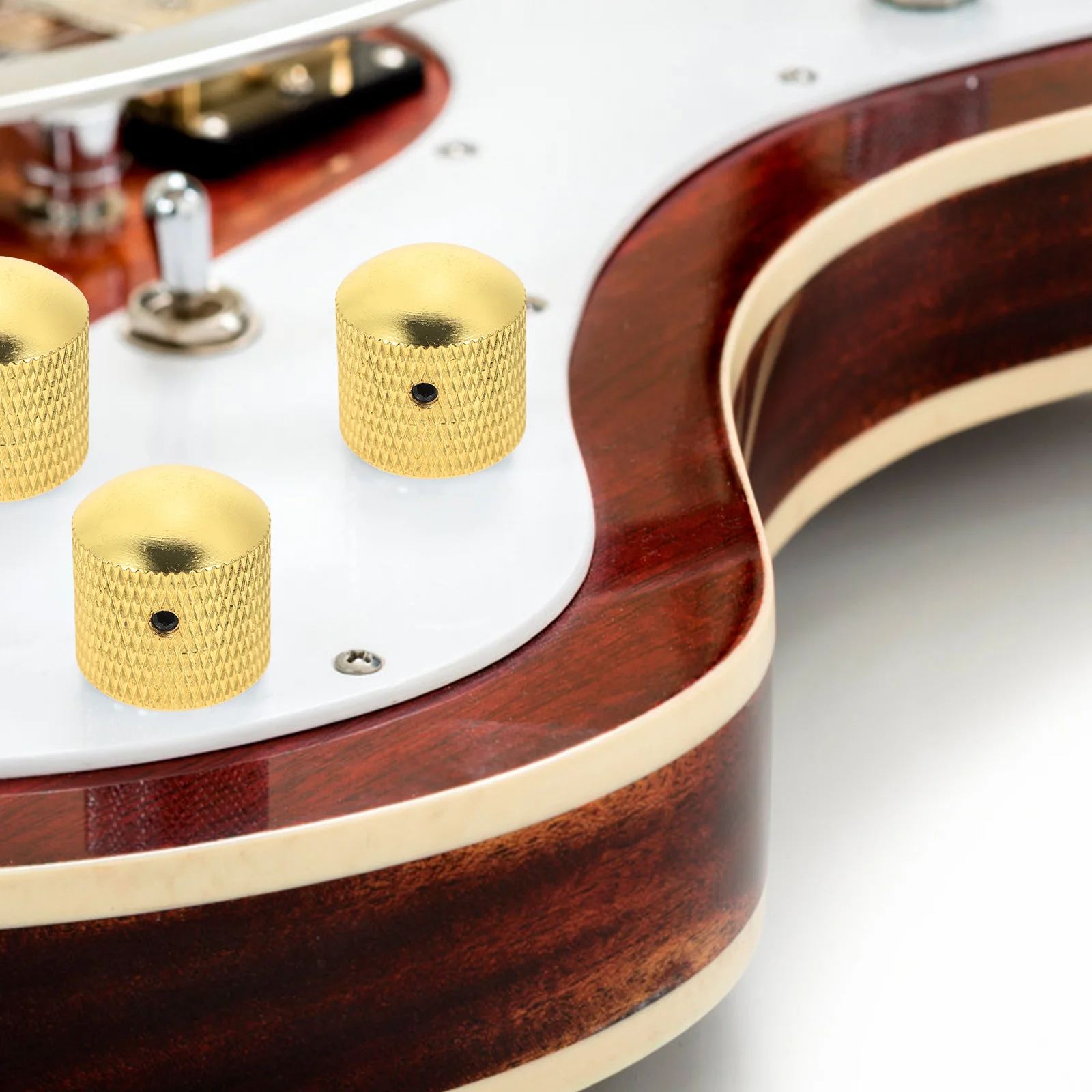 

4Pcs Metal Guitar Volume Knobs Useful Accessory for Electric Guitars and Bass Volume Control Guitar Accessory Instrument Knobs