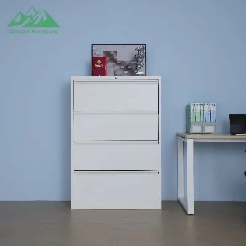 Modern Foldable 4-Drawer Steel Filing Cabinet Metal Office Storage Furniture for Hospital