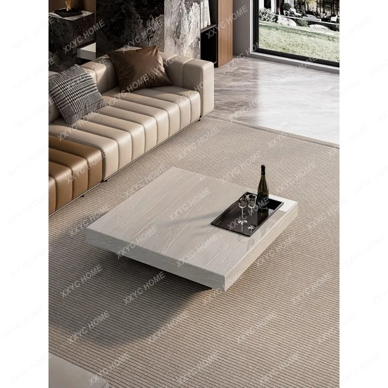 XXMarble Coffee Table Light Luxury  Minimalist Home Square High-end Floating Coffee Table