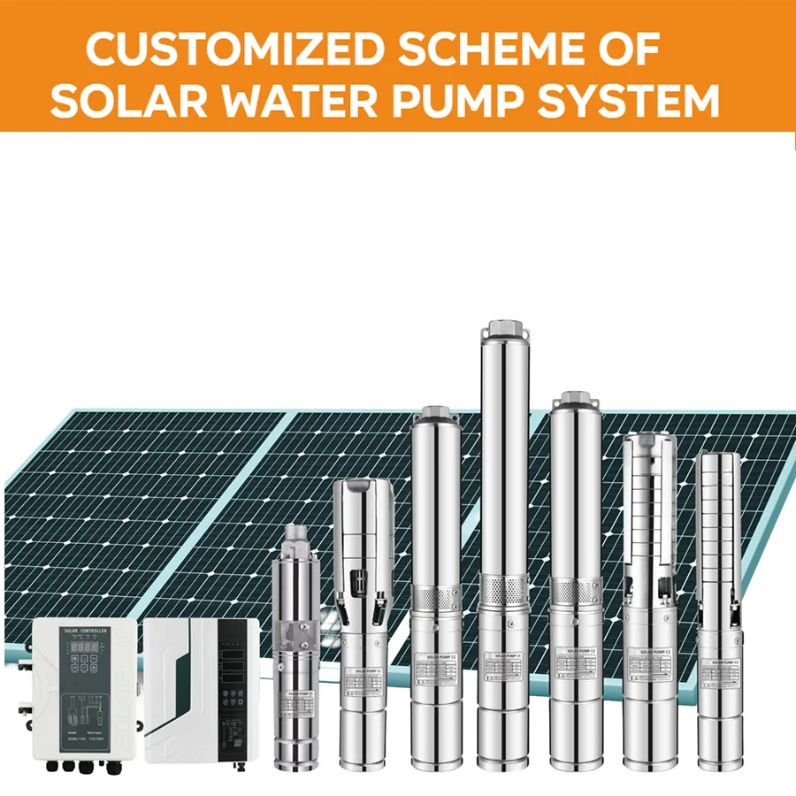 Deep Well Integrated Max 500 Meters Water Pump Bombas Solaresde 5 Pulgadas Sumergibles  De 15caballo  Water Solar Pump