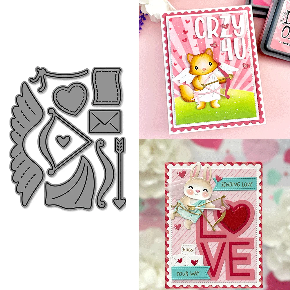Build-a-critter Valentinstags-Zubehör Schleife Metall-Stanzformen Prägestanzformen für DIY-Kartenherstellung Scrapbooking Bastelbedarf