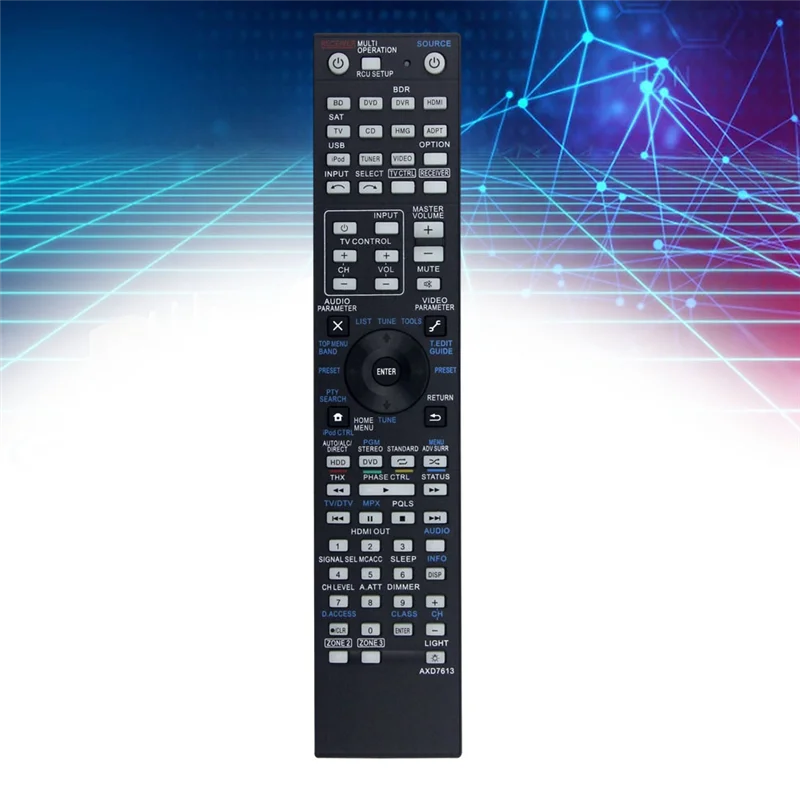 B04C-Replace AXD7613 Remote Control For Pioneer SC-LX75 VSX-LX55 SC-09TX AXD7612 AXD7616 AV Receiver