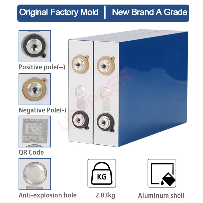 UBPPOWER 40% 3.2V 24V 100Ah Lifepo4 Battery Rechargeable Lithium Cell Lifepo 12V DIY Vans RV Boats Golf Carts Solar