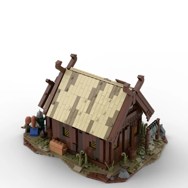 1421pcs แหวนภาพยนตร์ Serie UCS Rohan Warrior House Building Block ASSEMBLY อิฐ DIY ของเล่นสถาปัตยกรรมคอลเลกชัน MOC- 138080