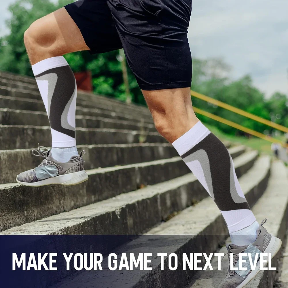 1Pair Calf Compression Sleeves for Men & Women, Leg compression Sleeve Footless Compression Socks