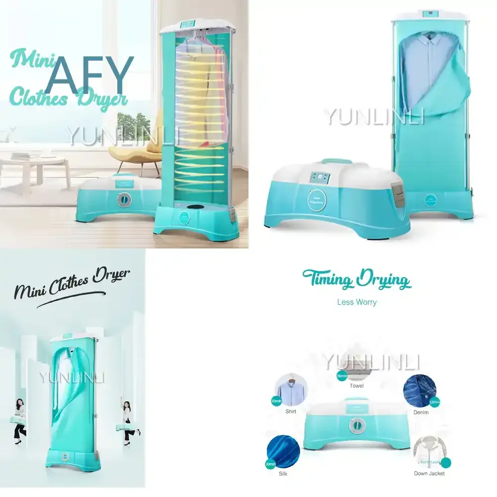 Vertical Clothes Dryer for Household Smart Remote Control Long Timing Setting Drying Machine for 5kg Capacity Laundry Dryer