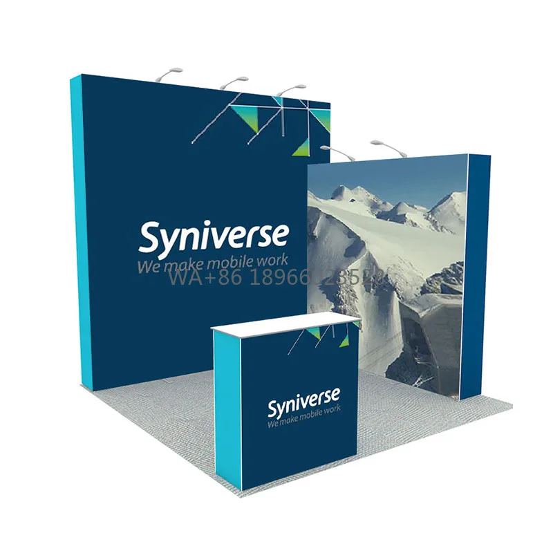 SEG Modular Portable Exhibition Booth Trade Show Display Pop up Display 3x3 Portable Pop up Display 3x3 Pop up Backdrop