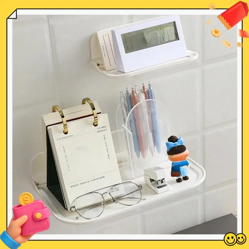 

A89Q-2PCS Portable Bedside Storage Shelf Wall-Mounted Bed Head Rack Foldable Hanging Shelf Kitchen Bathroom Storage Holder,C Dur
