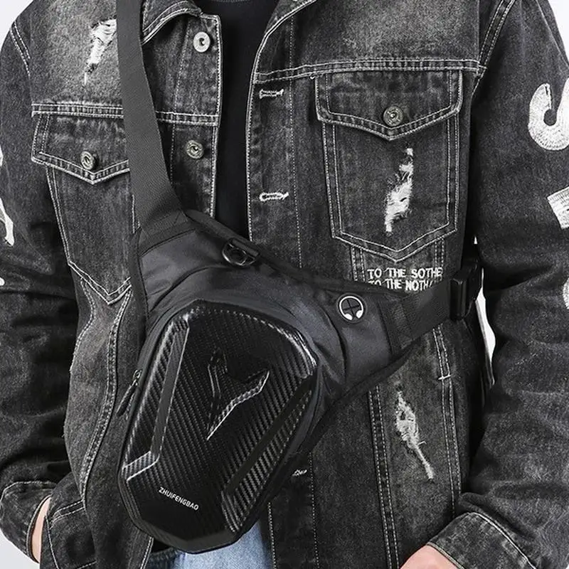 

【xxx】Motorcycle Leg Side Bag PVC Hard Shell Outdoor Casual Waist Bags Motorbike Mobile Phone Purse Hip Bum Pack[S14]