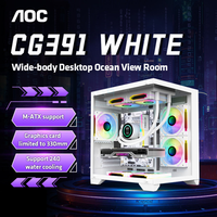 AOC CG391 PC Case MATX Gaming Desktop Case Supports 240 Water Cooling With 3 Fans Computer Case Sea View Room 컴퓨터 섀시 ータシャーシ