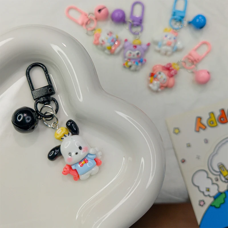 Cartoon Kawaii Anime Sanrio Keychain Cute Fashion Earphone Case Pendant Sweet Backpack Decoration Accessories Birthday Gifts