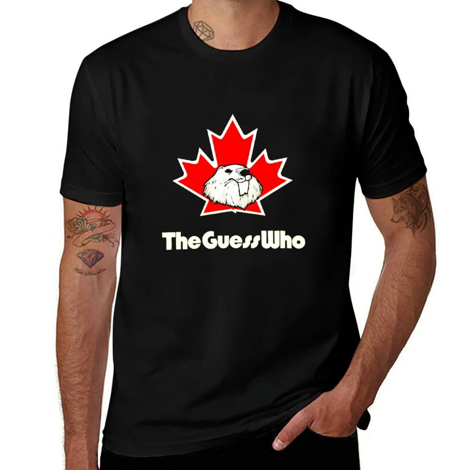 

The Guess Canadian Beaver Who T-Shirt t shirts for man graphic tees cotton t shirt man