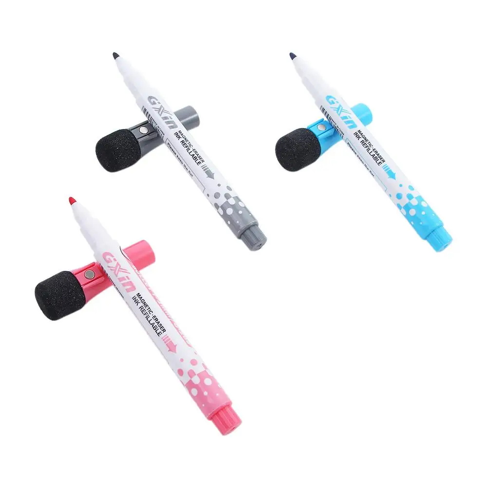 School 8 Colors Safe ink Eraser Cap Magnetic Board Markers Whiteboard Pens Graffiti Pen Markers Children's Drawing Pen