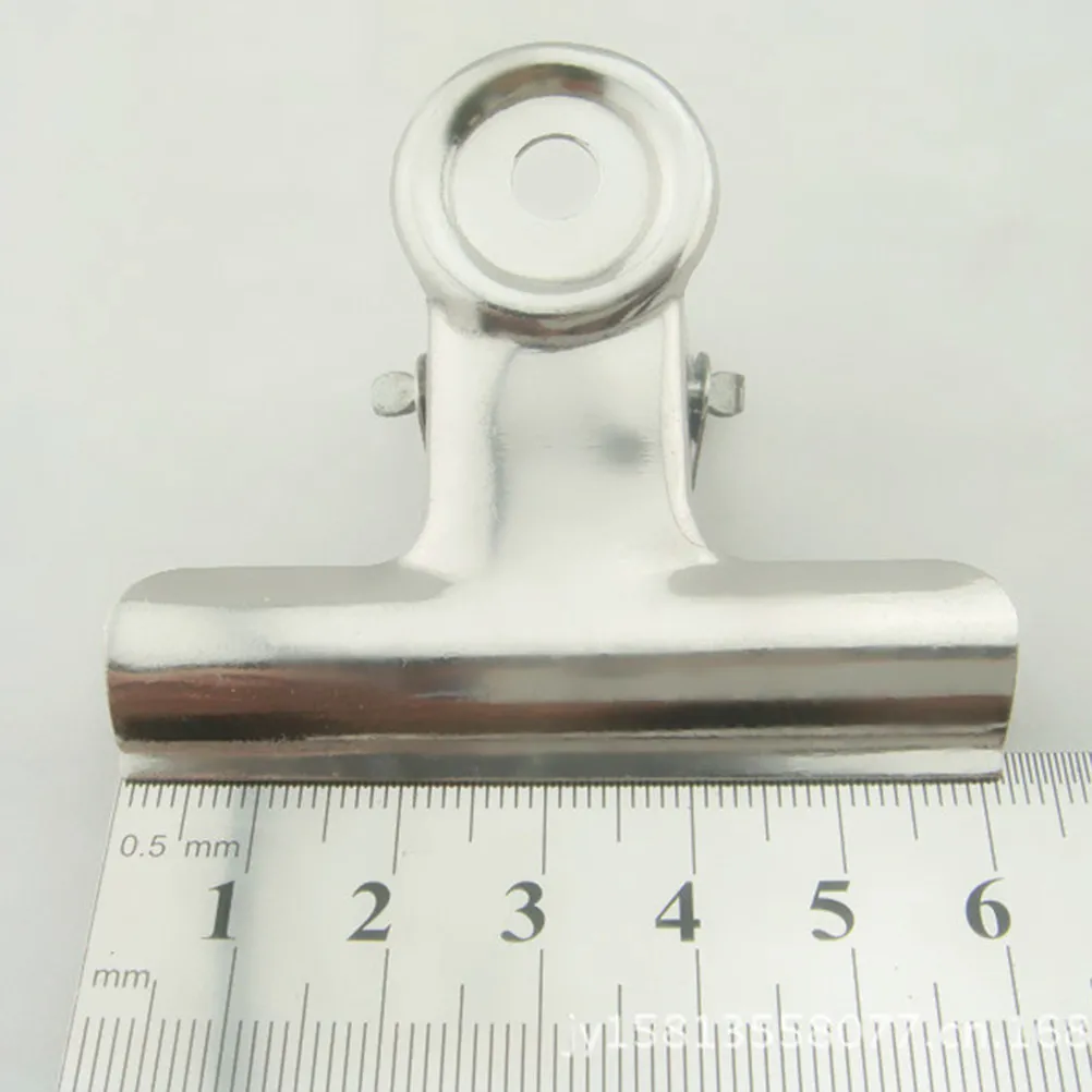 12Pcs Stainless Steel Binder Clips Silver Metal Paper Grip Clips Strong Clamps for Office Home Cards Files Letters Bulletin